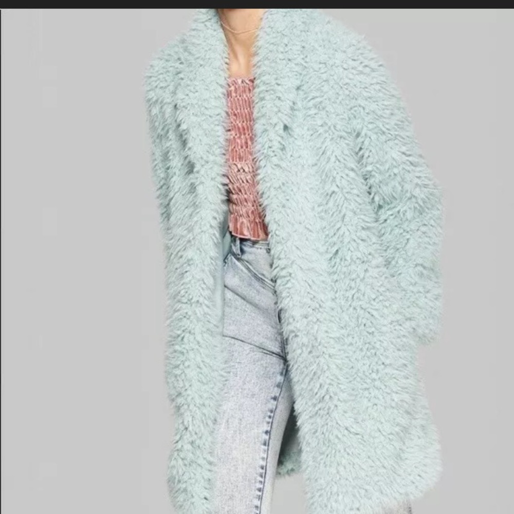 NWOT Wild Fable Shaggy Faux Fur Coat